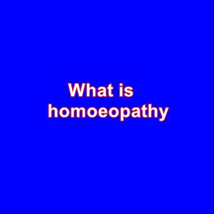 homoeopathy